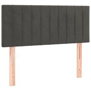 vidaXL T&ecirc;te de lit Gris fonc&eacute; 90x5x78/88 cm Velours