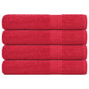 vidaXL Serviettes de sauna FROGN 4 pcs rouge 80x200 cm 360 g/m&sup2;