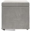vidaXL Tabouret Gris clair 41 x 41 x 40 cm Velours et Bois Composite