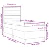 vidaXL Lit &agrave; ressorts avec matelas Gris clair 90 x 200 cm tissu