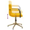 vidaXL Chaises pivotantes &agrave; manger lot de 2 jaune moutarde velours