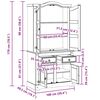 vidaXL Buffet avec tiroir Blanc 100 x 48,5 x 179 cm Pin massif