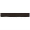 vidaXL &Eacute;tag&egrave;re murale marron fonc&eacute; 80x10x2 cm bois ch&ecirc;ne massif trait&eacute;