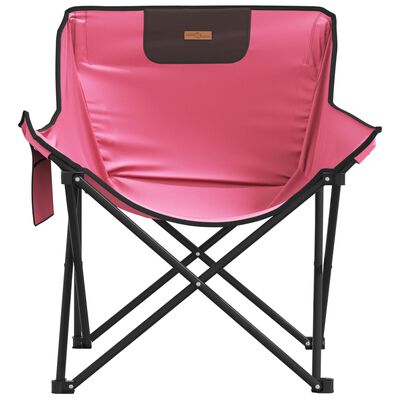 vidaXL Chaise de camping avec poche pliable lot de 2 rose