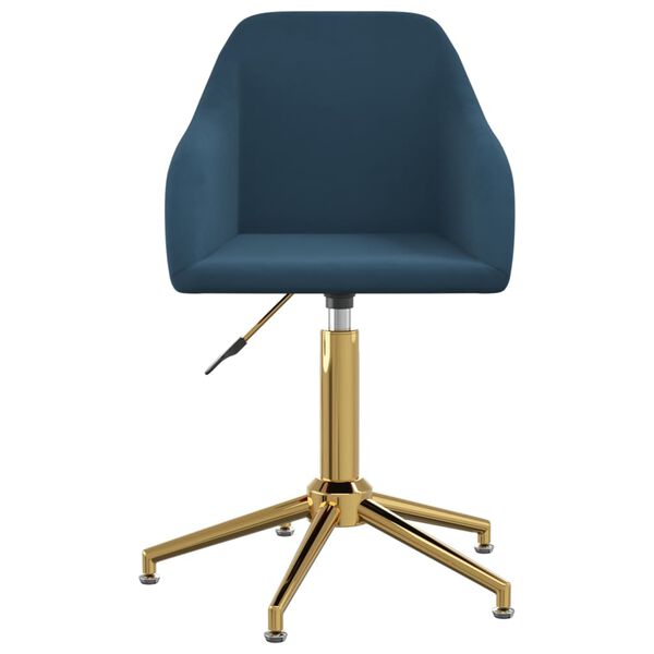 vidaXL Chaises pivotantes &agrave; manger lot de 6 bleu velours
