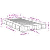 vidaXL Cadre de lit sans matelas sonoma gris 120x190 cm