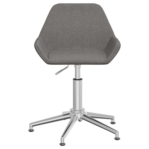 vidaXL Chaises pivotantes &agrave; manger lot de 2 Gris fonc&eacute; Tissu