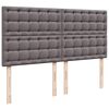 VidaXL Cadre de lit ottoman avec matelas gris 200x200 cm similicuir