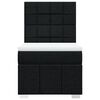 vidaXL Sommier &agrave; lattes de lit avec matelas Noir 90x190 cm Tissu