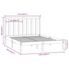 vidaXL Cadre de lit sans matelas blanc 135x190 cm bois de pin massif