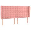 vidaXL Sommier &agrave; lattes de lit matelas et LED Rose 160x200 cm Velours