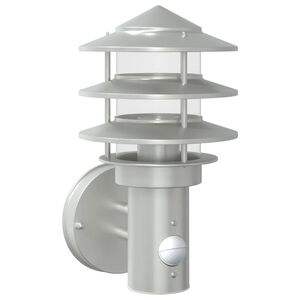 vidaXL Applique murale d'ext&eacute;rieur et capteur argent&eacute; acier inoxydable