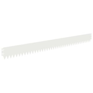 vidaXL Bordure de Pelouse 30 pc 103 x 10 cm Acier Blanc