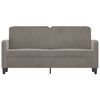 vidaXL Canap&eacute; &agrave; 2 places Gris clair 140 cm Velours