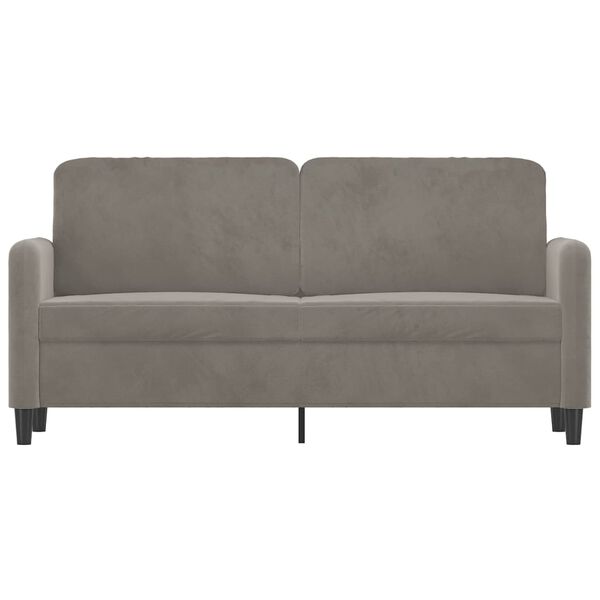 vidaXL Canap&eacute; &agrave; 2 places Gris clair 140 cm Velours