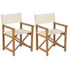 vidaXL Chaises pliables de metteur en sc&egrave;ne lot de 2 Bois teck solide