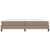 vidaXL Cadre de lit avec matelas Cappuccino 200 x 200 cm tissu