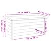 vidaXL Bo&icirc;te de rangement Naturel 119 x 44,5 x 58 cm Pin&egrave;de impr&eacute;gn&eacute;e