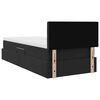 vidaXL Lit de Rangement avec matelas Noir 90 x 200 cm Velours