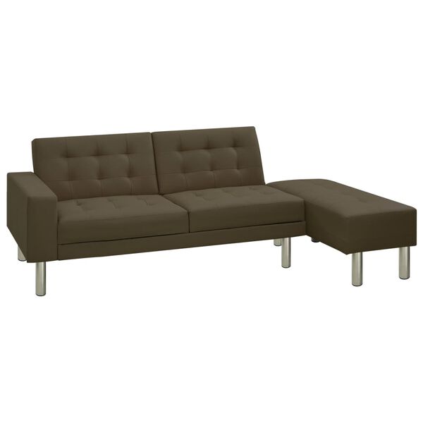 vidaXL Canap&eacute;-lit Marron Similicuir