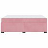 vidaXL Cadre de lit avec matelas Rose 140 x 200 cm tissu