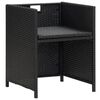 vidaXL Chaises de jardin lot de 4 R&eacute;sine tress&eacute;e Noir