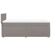 vidaXL Sommier &agrave; lattes de lit avec matelas Taupe 90x190 cm Tissu