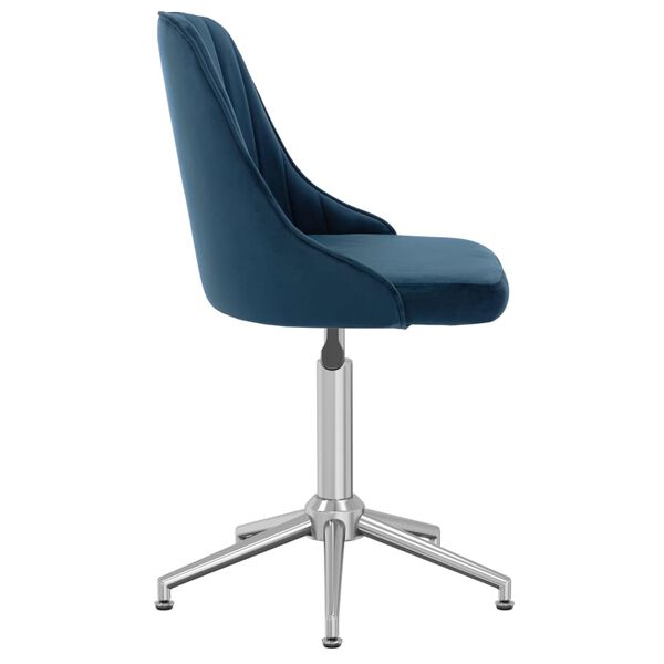 vidaXL Chaises pivotantes &agrave; manger lot de 2 bleu velours