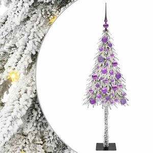 vidaXL Sapin de No&euml;l Blanc 120 cm PE et Acier