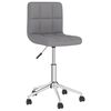 vidaXL Chaises pivotantes &agrave; manger lot de 2 Gris clair Tissu