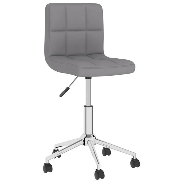 vidaXL Chaises pivotantes &agrave; manger lot de 2 Gris clair Tissu