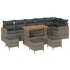 vidaXL Ensemble de canap&eacute; de jardin 10 pcs Gris polyrotin