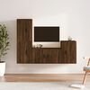 vidaXL Ensemble de meubles TV 4 pcs Ch&ecirc;ne marron Bois d'ing&eacute;nierie