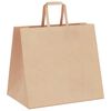 vidaXL Sacs en papier 50 pcs avec poign&eacute;es marron 32x22x28 cm