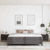 vidaXL Cadre de lit avec matelas Gris 200 x 200 cm tissu