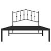 vidaXL Cadre de lit métal sans matelas avec tête de lit noir 107x203cm
