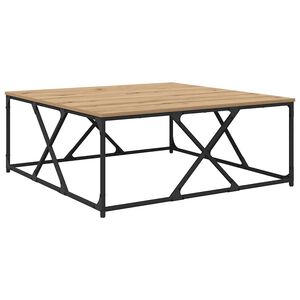 vidaXL Table basse Ch&ecirc;ne artisanal 100 x 100 x 40 cm Bois d'ing&eacute;nierie