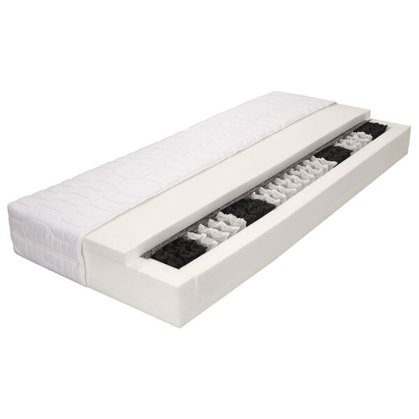 vidaXL Matelas 100 x 200 cm 7 zones Ressort ensach&eacute; 20 cm H3