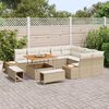 vidaXL Ensemble de canap&eacute; de jardin avec coussin Beige Poly rotin