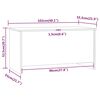 vidaXL Table basse ch&ecirc;ne sonoma 102x55,5x52,5 cm bois d'ing&eacute;nierie