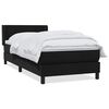 vidaXL Sommier &agrave; lattes de lit avec matelas noir 80x220 cm velours