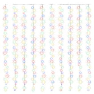 vidaXL Rideaux lumineux &agrave; LED 3x3 m 300 LED Multicolore 8 fonctions