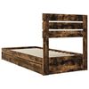 vidaXL Lit de Rangement Ch&ecirc;ne fum&eacute; 75 x 190 cm Bois d'ing&eacute;nierie