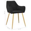 vidaXL Chaises &agrave; manger lot de 6 noir velours
