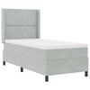 vidaXL Lit &agrave; ressorts avec matelas Gris clair 100 x 200 cm Velours