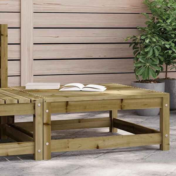 vidaXL Repose-pied de jardin 70x70x30 cm bois de pin impr&eacute;gn&eacute;