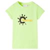 T-shirt pour enfants jaune n&eacute;on 92