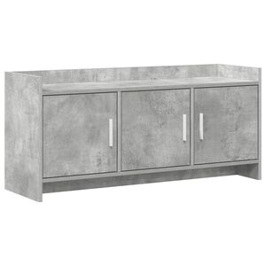 vidaXL Meuble TV 102 x 33 x 47 cm Gris b&eacute;ton Bois d'ing&eacute;nierie