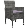 vidaXL Ensemble &agrave; manger de jardin 5 pcs Gris