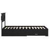 vidaXL Cadre de lit Ch&ecirc;ne noir 100 x 200 cm Bois d'ing&eacute;nierie